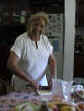 Betty Barrone in her kitchen